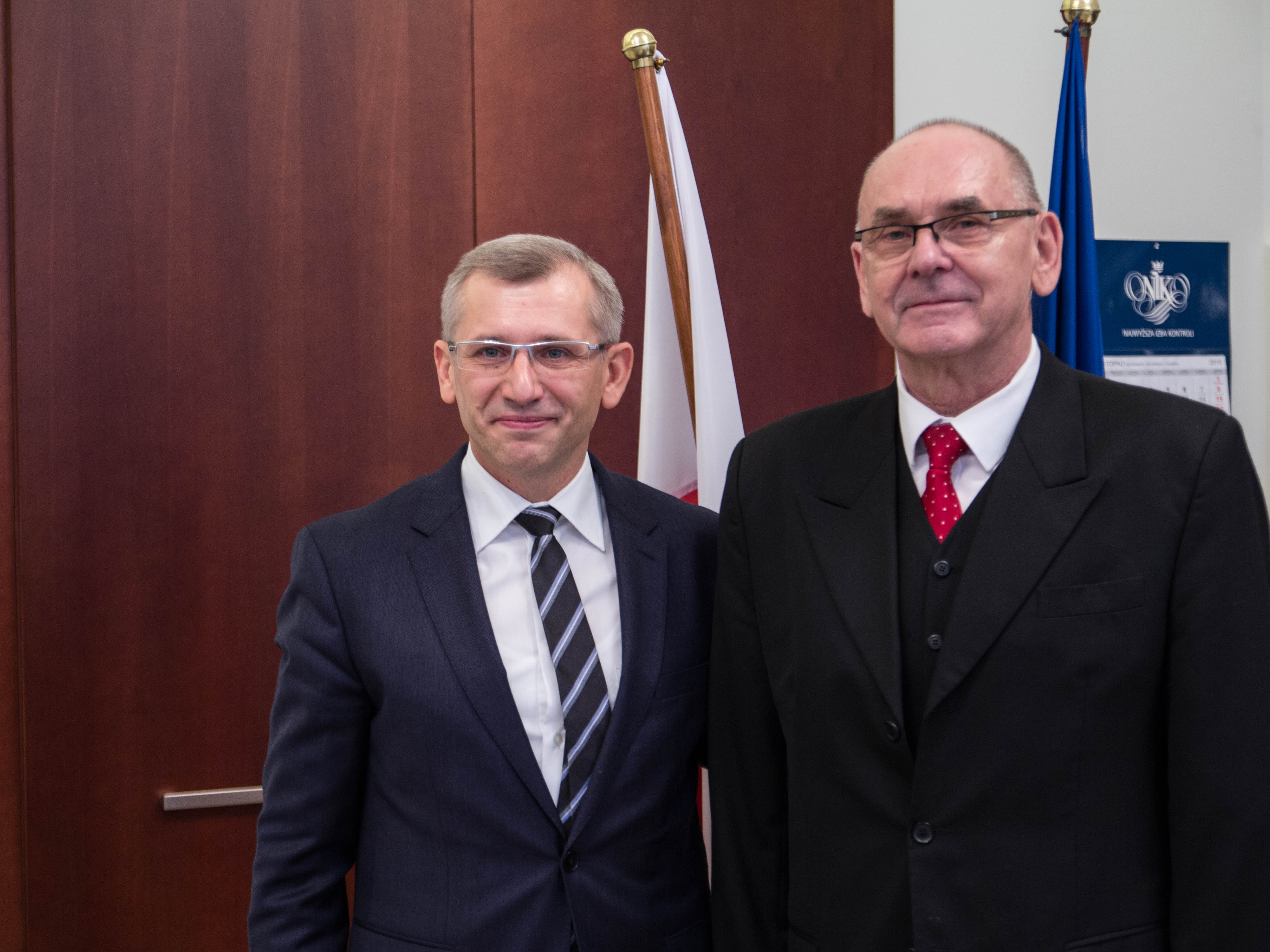 Poľský prezident NIK Krzysztof Kwiatkowski a predseda NKÚ SR Karol Mitrík.