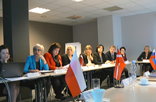 In the picture - SAI of Latvia top management and its Auditor General Elita Krumina (third from left) JPG (153 kB)